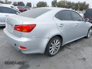 2006 Lexus IS 250 with VIN JTHCK262662001791, listed as a IAAI auction lot 42115411 with 158,821 mi miles and . Bid and sale history available at DreamBid. Image 4.