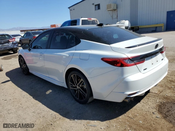 2025 Toyota Camry LE with VIN 4T1DAACK1SU026969, listed as a Copart auction lot 49670445 with 15,002 mi miles and Salvage Title. Bid and sale history available at carsss.com. Image 2.