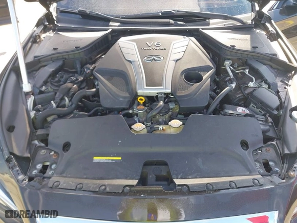 2016 Infiniti Q50 3.0t Red Sport 400 with VIN JN1FV7AR4GM451987, listed as a IAAI auction lot 41891826 with 64,931 mi miles. Bid and sale history available at carsss.com. Image 10.