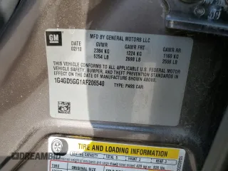 2010 Buick LaCrosse z VIN 1G4GD5GG1AF206540, wystawiony jako Copart lot #72618724 z przebiegiem 235 268 mil mil oraz Szkoda całkowita • Salvage title. Historia ofert i sprzedaży dostępna na DreamBid. Obrazek 12.