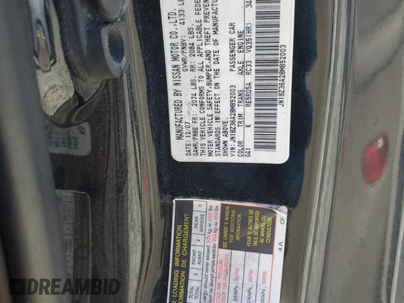2008 Nissan 350Z Enthusiast with VIN JN1BZ36A28M852003, listed as a Copart auction lot 86048484 with 66,217 mi miles and Salvage Title. Bid and sale history available at DreamBid. Image 12.