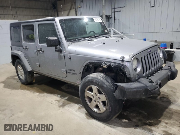 2015 Jeep Wrangler Unlimited Willys Wheeler with VIN 1C4BJWDGXFL503056, listed as a Copart auction lot 47191265 with Not Provided miles and Salvage Title. Bid and sale history available at DreamBid. Image 4.