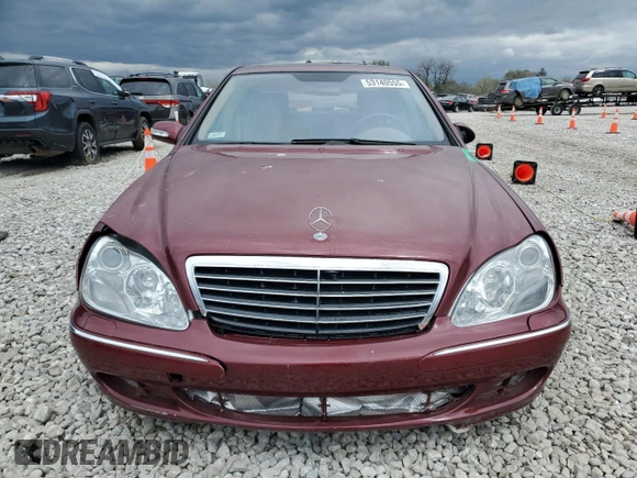 2004 Mercedes-Benz S 500 with VIN WDBNG84J94A421961, listed as a Copart auction lot 53140555 with Not Provided miles and Salvage Title. Bid and sale history available at DreamBid. Image 5.