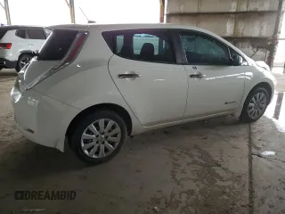 2015 Nissan LEAF S with VIN 1N4AZ0CP7FC314129, listed as a Copart auction lot 55660825 with 19,773 mi miles and Clean Title. Bid and sale history available at DreamBid. Image 3.