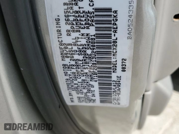 2003 Toyota Avalon XL with VIN 4T1BF28B13U290881, listed as a Copart auction lot 48997905 with 269,739 mi miles and Clean Title. Bid and sale history available at carsss.com. Image 14.