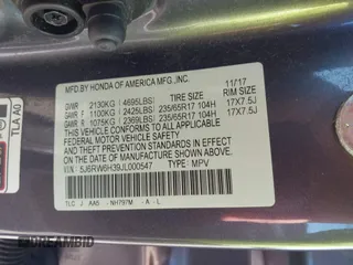 2018 Honda CR-V LX with VIN 5J6RW6H39JL000547, listed as a IAAI auction lot 42016645 with 72,235 mi miles. Bid and sale history available at carsss.com. Image 9.