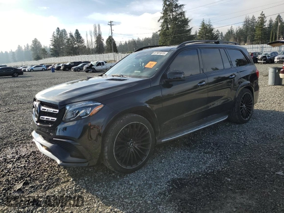 2017 Mercedes-Benz GLS with VIN 4JGDF7FE0HA755288, listed as a Copart auction lot 87901615 with 60,886 mi miles and Clean Title. Bid and sale history available at carsss.com. Image 1.