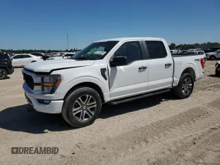 2023 Ford F-150 XL with VIN 1FTEW1CP9PKE21958, listed as a Copart auction lot 52130635 with 45,640 mi miles and Salvage Title. Bid and sale history available at carsss.com. Image 1.