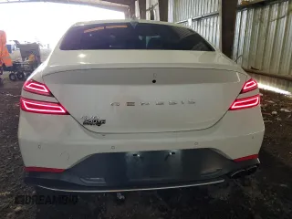 2022 Genesis G70 2.0T with VIN KMTG34TA3NU087699, listed as a Copart auction lot 79265254 with 48,870 mi miles and Salvage Title. Bid and sale history available at DreamBid. Image 6.