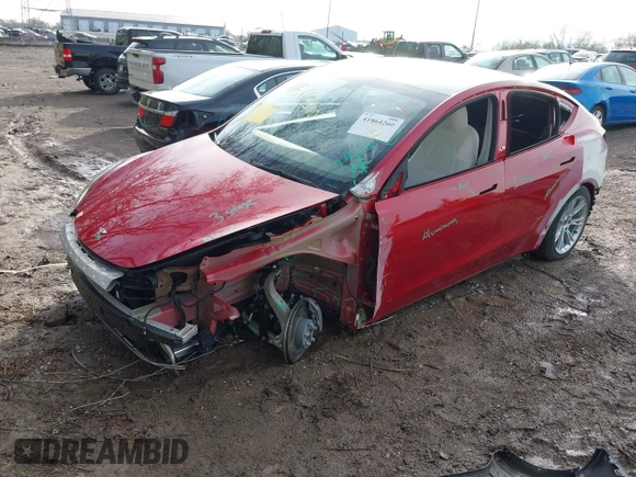 2021 Tesla Model Y Long Range with VIN 5YJYGDEE3MF212845, listed as a IAAI auction lot 41864260 with 43,451 mi miles. Bid and sale history available at carsss.com. Image 24.