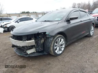 2015 Chrysler 200 S with VIN 1C3CCCBG9FN516065, listed as a IAAI auction lot 41921668 with 162,801 mi miles. Bid and sale history available at carsss.com. Image 2.