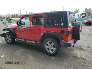 2020 Jeep Wrangler Unlimited Sport S with VIN 1C4HJXDNXLW160354, listed as a Copart auction lot 50141615 with 62,812 mi miles and Salvage title. Bid and sale history available at DreamBid. Image 2.
