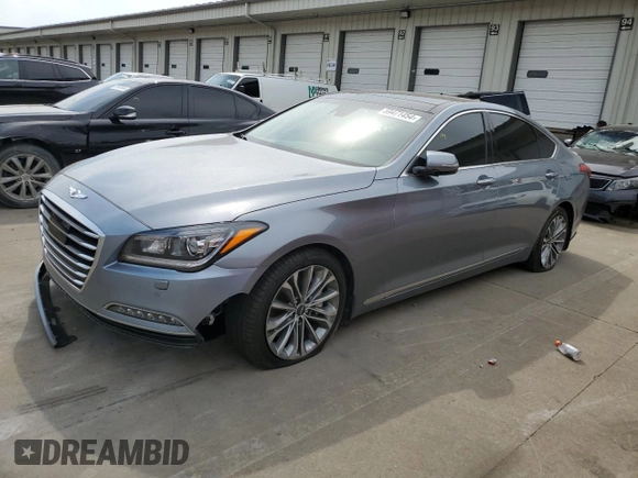 2017 Genesis G80 3.8L with VIN KMHGN4JE0HU201432, listed as a Copart auction lot 59471454 with 90,751 mi miles and Salvage Title. Bid and sale history available at carsss.com. Image 1.
