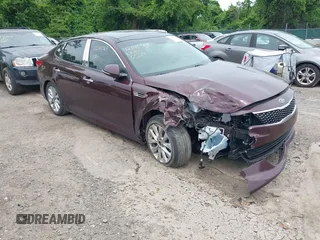 2018 Kia Optima EX with VIN 5XXGU4L38JG220339, listed as a IAAI auction lot 42340369 with 56,014 mi miles and . Bid and sale history available at DreamBid. Image 1.