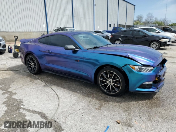 2016 Ford Mustang EcoBoost with VIN 1FA6P8TH2G5305315, listed as a Copart auction lot 52445595 with 96,877 mi miles and Salvage Title. Bid and sale history available at carsss.com. Image 4.
