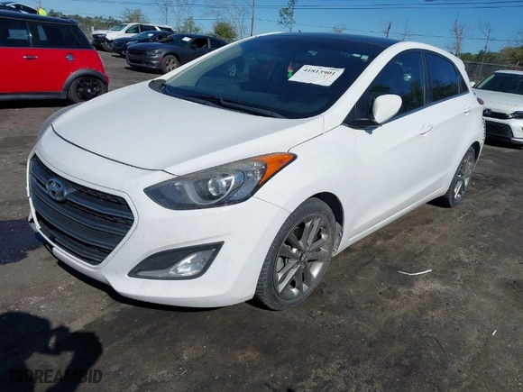 2016 Hyundai Elantra GT with VIN KMHD35LH3GU315350, listed as a IAAI auction lot 41813901 with 156,684 mi miles. Bid and sale history available at carsss.com. Image 2.