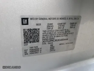 2018 GMC Sierra 1500 Denali with VIN 3GTU2PEJ0JG450444, listed as a Copart auction lot 46839075 with 62,703 mi miles and Salvage Title. Bid and sale history available at carsss.com. Image 12.