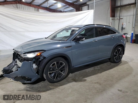 2022 Infiniti QX55 Essential z VIN 3PCAJ5K34NF103470, wystawiony jako Copart lot #62749264 z przebiegiem 51 091 mil mil oraz Szkoda całkowita • Salvage title. Historia ofert i sprzedaży dostępna na DreamBid. Obrazek 1.