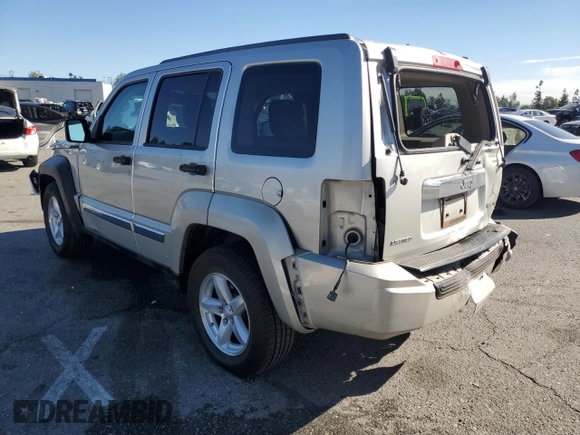 2008 Jeep Liberty Limited with VIN 1J8GP58K38W262934, listed as a Copart auction lot 88959145 with 116,639 mi miles and Salvage Title. Bid and sale history available at carsss.com. Image 2.