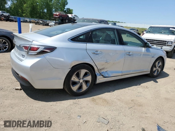 2017 Hyundai Sonata Hybrid Limited with VIN KMHE34L15HA044599, listed as a Copart auction lot 54274143 with 106,525 mi miles. Bid and sale history available at carsss.com. Image 3.