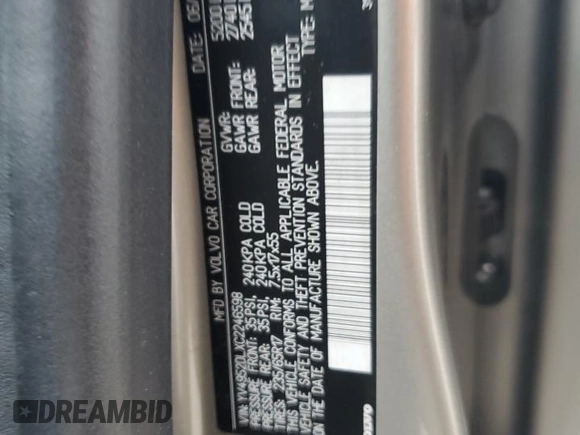 2012 Volvo XC60 3.2L с VIN YV4952DLXC2246598, выставлен на аукционе Copart как лот 45675045 с пробегом 148 496 миль миль и Списание • Salvage title. История ставок и продаж доступна на DreamBid. Изображение 14.