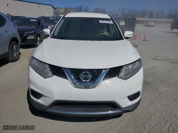 2015 Nissan Rogue S with VIN KNMAT2MVXFP583190, listed as a Copart auction lot 47517315 with 60,034 mi miles and Salvage Title. Bid and sale history available at carsss.com. Image 5.