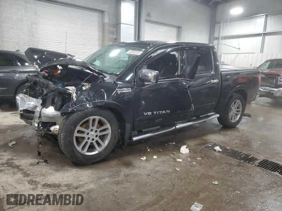 2015 Nissan Titan SV with VIN 1N6AA0EC9FN510828, listed as a Copart auction lot 43855205 with 63,512 mi miles and Salvage title. Bid and sale history available at DreamBid. Image 1.