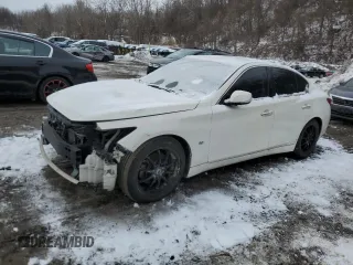 2019 Infiniti Q50 3.0t LUXE with VIN JN1EV7AP6KM519354, listed as a Copart auction lot 44711595 with 34,342 mi miles and Salvage Title. Bid and sale history available at carsss.com. Image 1.