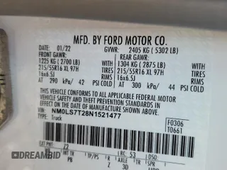 2022 Ford Transit Connect XLT с VIN NM0LS7T28N1521477, выставлен на аукционе Copart как лот 59154785 с пробегом 163 355 миль миль и Чистый • Clean title. История ставок и продаж доступна на DreamBid. Изображение 13.