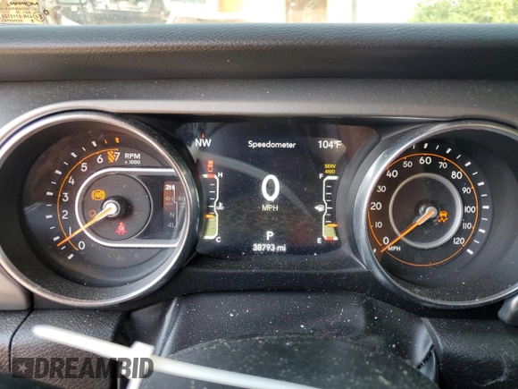 2023 Jeep Gladiator Sport S with VIN 1C6HJTAG7PL517812, listed as a Copart auction lot 60200015 with 38,793 mi miles and Clean title. Bid and sale history available at DreamBid. Image 9.