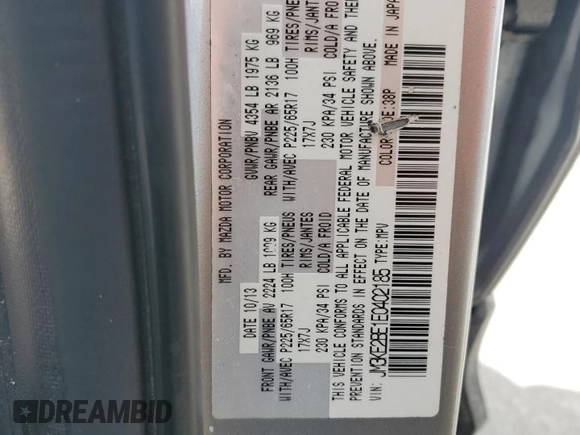 2014 Mazda CX-5 Sport with VIN JM3KE2BE1E0402185, listed as a Copart auction lot 52313675 with 140,398 mi miles and Salvage Title. Bid and sale history available at carsss.com. Image 15.