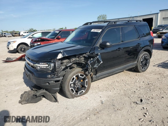 2023 Ford Bronco Sport Outer Banks z VIN 3FMCR9C69PRD88942, wystawiony jako Copart lot #53879305 z przebiegiem 15 590 mil mil oraz Szkoda całkowita • Salvage title. Historia ofert i sprzedaży dostępna na DreamBid. Obrazek 1.