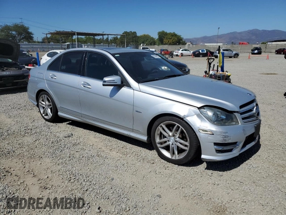 2012 Mercedes-Benz C 250 Sport with VIN WDDGF4HB8CR196219, listed as a Copart auction lot 63240835 with 94,411 mi miles and Salvage title. Bid and sale history available at DreamBid. Image 4.