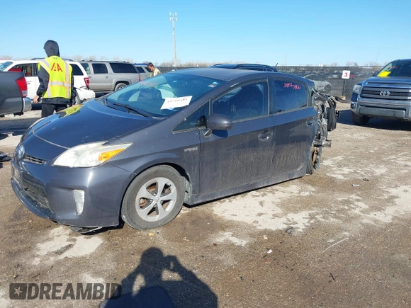 2013 Toyota Prius One with VIN JTDKN3DU8D5581720, listed as a IAAI auction lot 41710581 with 119,696 mi miles. Bid and sale history available at carsss.com. Image 17.