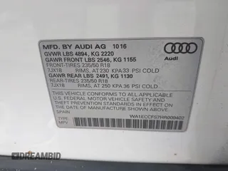 2017 Audi Q3 Premium z VIN WA1ECCFS7HR009402, wystawiony jako IAAI lot #42462248 z przebiegiem 46 536 mil mil oraz . Historia ofert i sprzedaży dostępna na DreamBid. Obrazek 9.