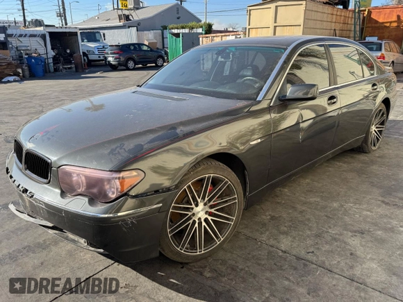 2003 BMW 7 Series 745Li with VIN WBAGN63463DR15012, listed as a Copart auction lot 47898105 with 142,370 mi miles and Clean Title. Bid and sale history available at DreamBid. Image 2.