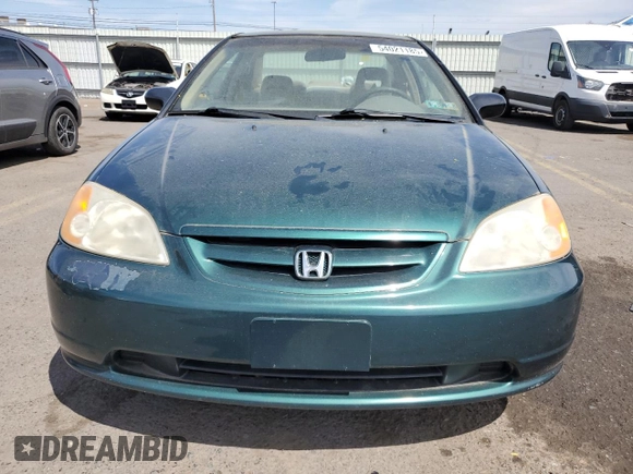 2001 Honda Civic with VIN 1HGEM21211L034052, listed as a Copart auction lot 54021185 with 175,093 mi miles and Clean title. Bid and sale history available at DreamBid. Image 5.