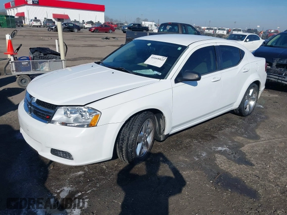 2014 Dodge Avenger SE z VIN 1C3CDZAB1EN116800, wystawiony jako IAAI lot #41668822 z przebiegiem 190 583 mil mil oraz . Historia ofert i sprzedaży dostępna na DreamBid. Obrazek 2.