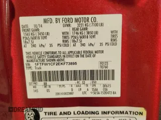 2014 Ford F-150 XL with VIN 1FTFW1CF2EKF73895, listed as a Copart auction lot 53719775 with 173,312 mi miles and Salvage Title. Bid and sale history available at carsss.com. Image 12.