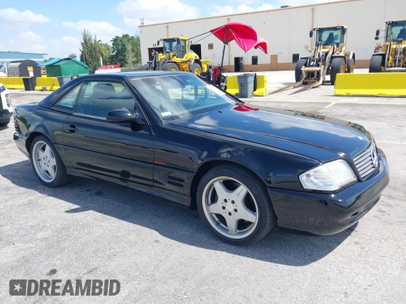 2001 Mercedes-Benz SL-Class with VIN WDBFA68F71F196390, listed as a IAAI auction lot 42128119 with 65,010 mi miles. Bid and sale history available at carsss.com. Image 1.