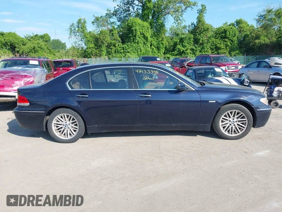 2005 BMW 7 Series 745Li with VIN WBAGN63515DS58163, listed as a IAAI auction lot 42133398 with 108,877 mi miles and . Bid and sale history available at DreamBid. Image 14.