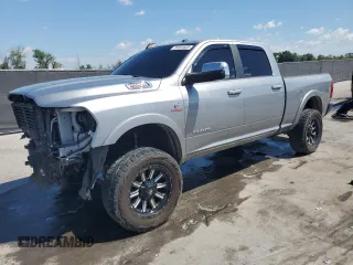 2020 Ram 2500 Laramie with VIN 3C6UR5FLXLG266753, listed as a Copart auction lot 50491825 with 127,732 mi miles and Salvage Title. Bid and sale history available at carsss.com. Image 1.