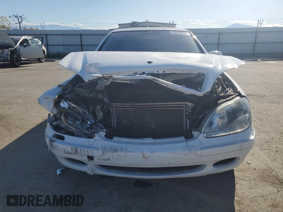 2001 Mercedes-Benz S-Class with VIN WDBNG70J51A201731, listed as a Copart auction lot 48208655 with 110,827 mi miles and Salvage Title. Bid and sale history available at carsss.com. Image 5.