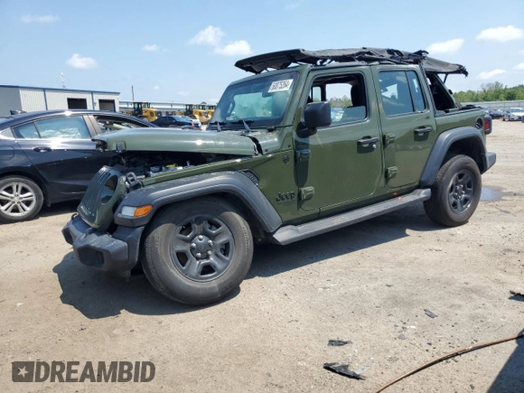 2021 Jeep Wrangler Unlimited Sport with VIN 1C4HJXDG6MW737612, listed as a Copart auction lot 60875264 with 29,220 mi miles and Salvage title. Bid and sale history available at DreamBid. Image 1.