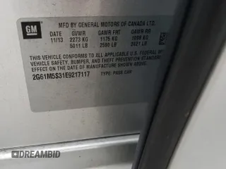 2014 Cadillac XTS Luxury with VIN 2G61M5S31E9217117, listed as a Copart auction lot 49659075 with 104,988 mi miles and Salvage Title. Bid and sale history available at DreamBid. Image 14.
