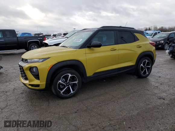 2023 Chevrolet TrailBlazer RS with VIN KL79MUSL1PB068846, listed as a Copart auction lot 48409504 with 26,392 mi miles and . Bid and sale history available at DreamBid. Image 1.