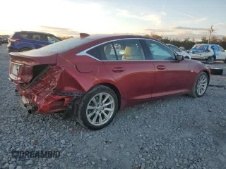 2022 Cadillac CT5 Luxury with VIN 1G6DW5RK1N0122734, listed as a Copart auction lot 82427634 with 23,757 mi miles and Salvage Title. Bid and sale history available at carsss.com. Image 3.