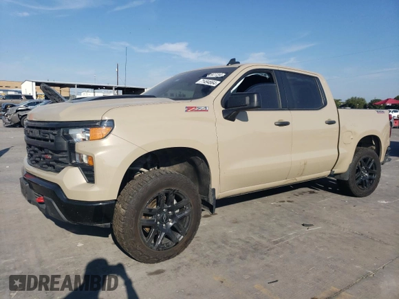 2022 Chevrolet Silverado 1500 Custom Trail Boss with VIN 3GCPDCED8NG613390, listed as a Copart auction lot 71494664 with 57,928 mi miles and Salvage Title. Bid and sale history available at DreamBid. Image 1.