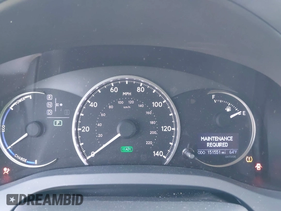 2014 Lexus CT 200h с VIN JTHKD5BH7E2207072, выставлен на аукционе IAAI как лот 42385156 с пробегом 151 551 миль миль и . История ставок и продаж доступна на DreamBid. Изображение 7.