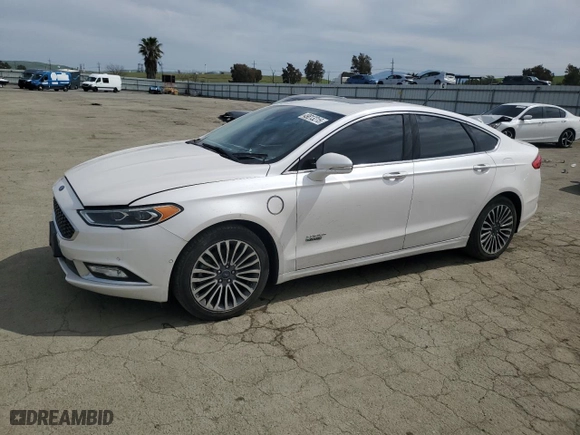 2017 Ford Fusion Energi Titanium with VIN 3FA6P0SUXHR313533, listed as a Copart auction lot 49813215 with 100,698 mi miles and Salvage Title. Bid and sale history available at carsss.com. Image 1.